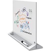 Los mejores  - Nobo Glass Dry Wipe Desktop Magnetic Whiteboard - 57.4 x 43.2 x 14 cm- Blanco Brillante